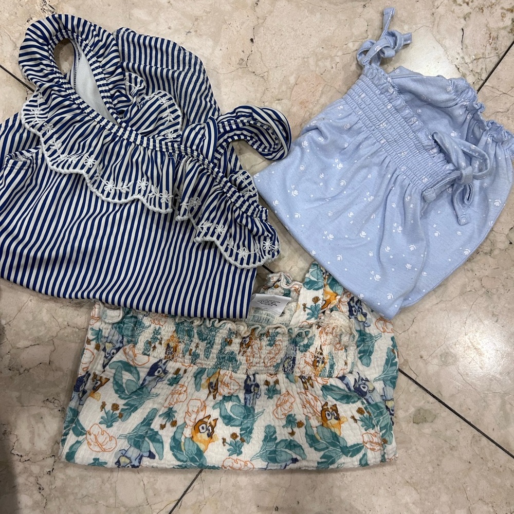 Gymboree Navy and White Striped Blouse